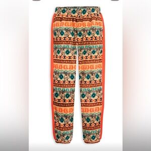 DISNEY Unisex Med Kuzco Llama Emperors New Groove Orange Sherpa Fleece Sweatpant